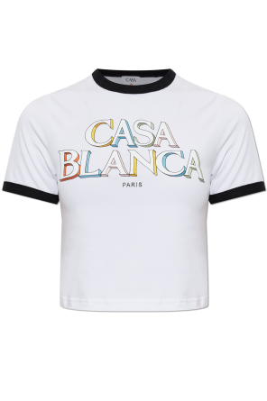 Short T-shirt with printed logo