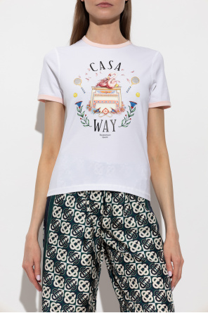 Casablanca T-shirt com estampado colorido