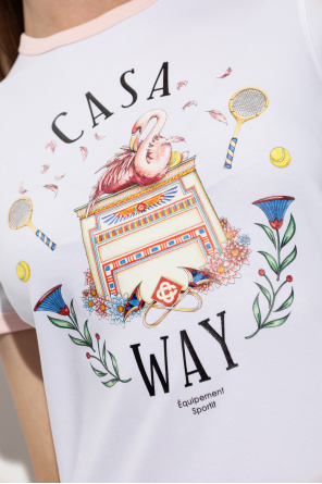 Casablanca T-shirt com estampado colorido