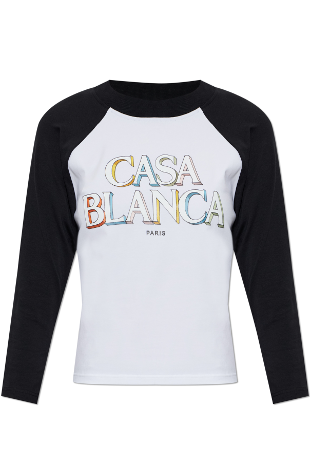 Top with a colorfully printed logo od Casablanca