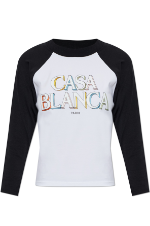 Top with a colorfully printed logo