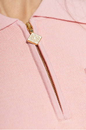 Casablanca Polo de lana con acabado sin rematar