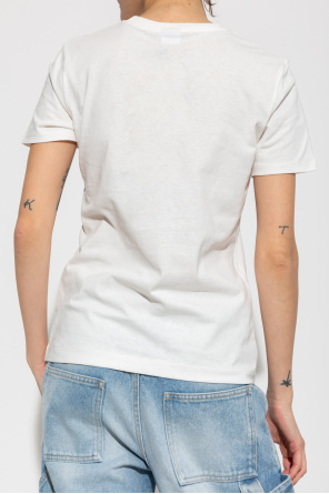 Rejina Pyo Cassidy tie-neck silk shirt Logo T-shirt