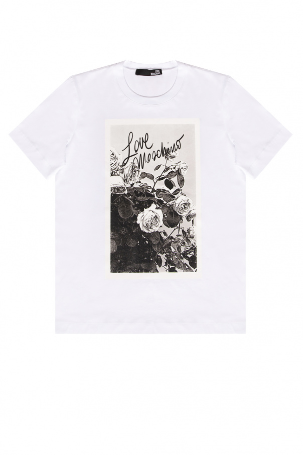 Love Moschino T-Shirt mit Nahtdetail Schwarz