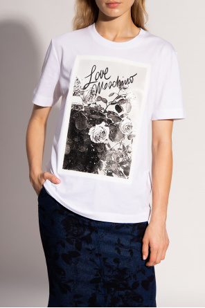 Love Moschino T-Shirt mit Nahtdetail Schwarz