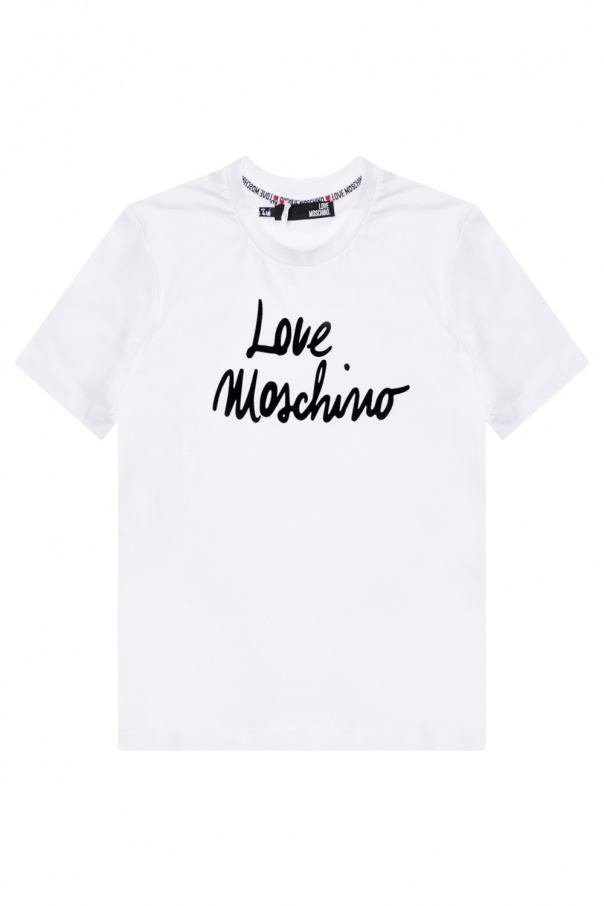 Love Moschino T-shirt with velvet logo