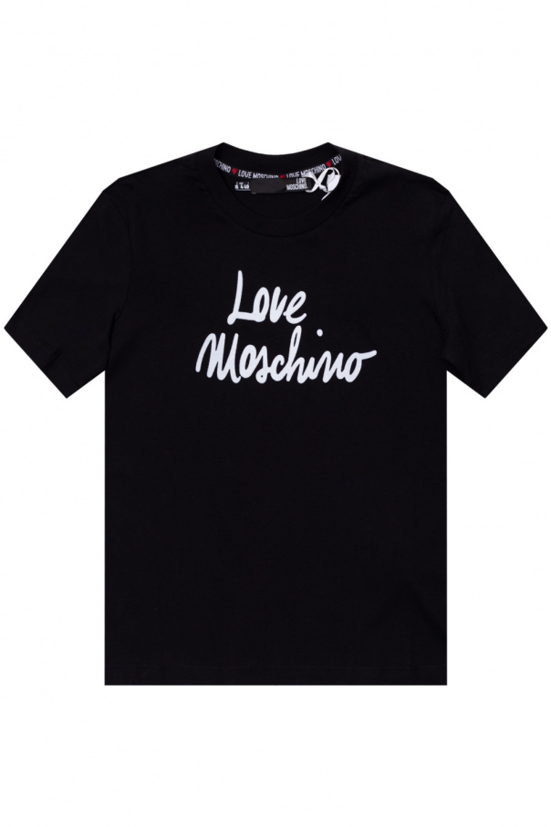 Love Moschino T-shirt with velvet logo