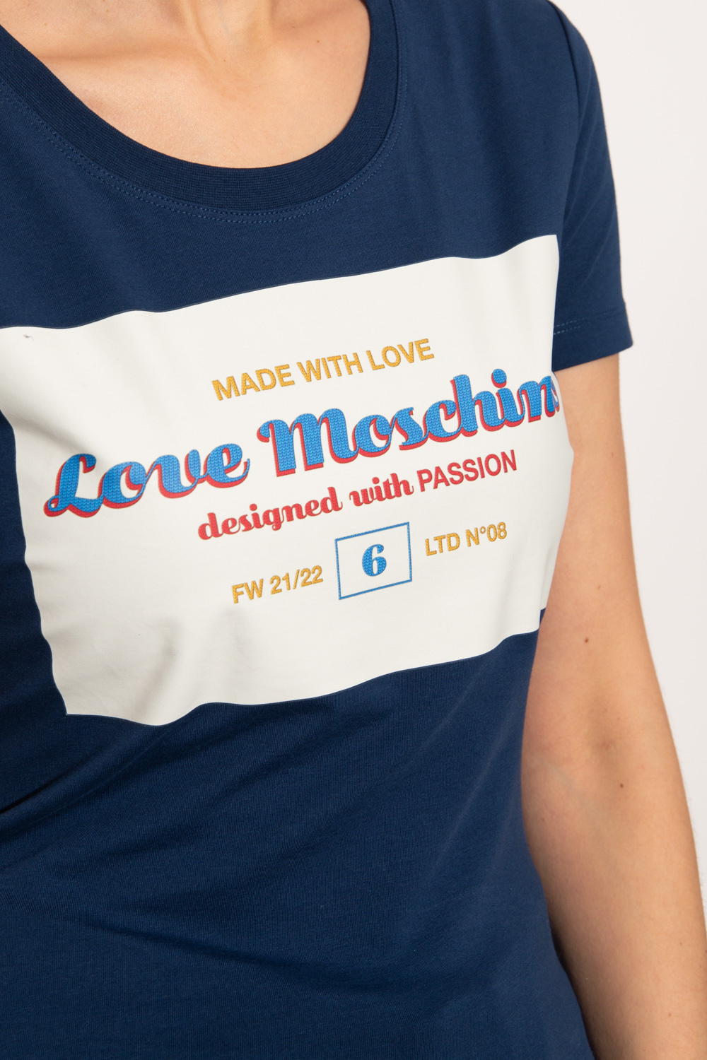 Love Moschino T-shirt adidas Runner azul marinho