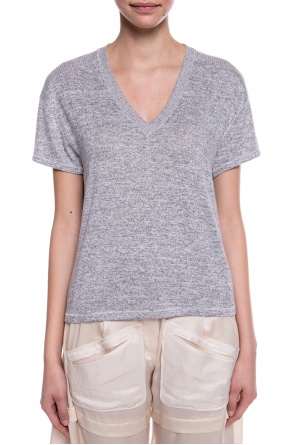 Isabel Marant Tanalki point-collar shirt  V-neck T-shirt