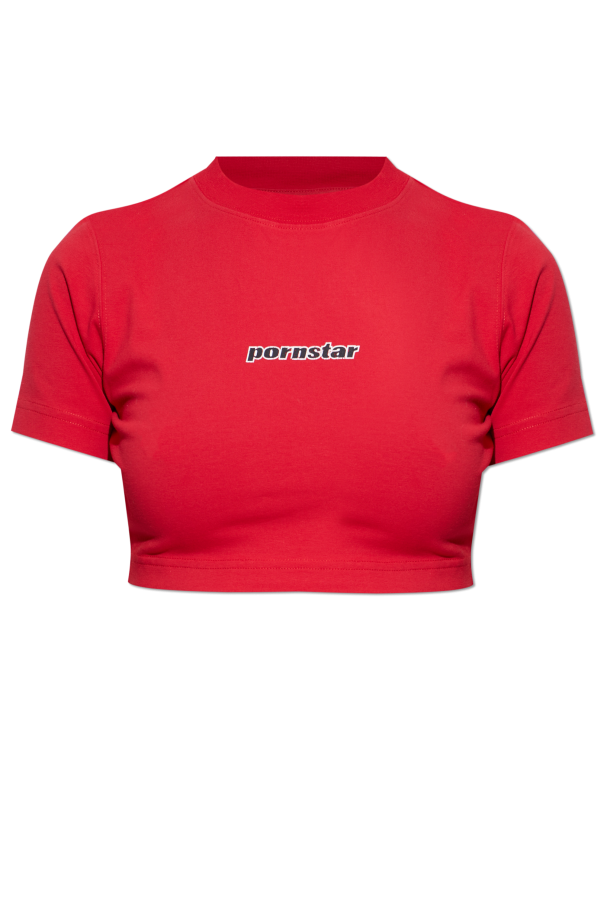 Cropped T-shirt with print od VETEMENTS