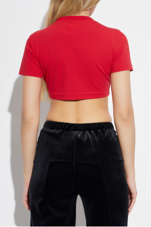 VETEMENTS T-shirt curto com estampado