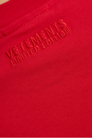 VETEMENTS T-shirt curto com estampado
