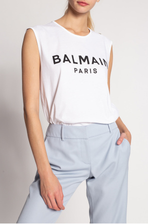 Balmain Balmain double-layered logo-print short