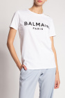 Balmain bicolour balmain logo-jacquard shoulder-pad jumper