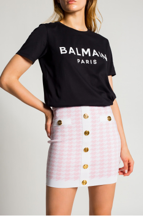 balmain bib Logo-printed T-shirt