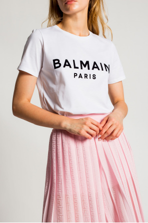 balmain jacquard Logo-printed T-shirt