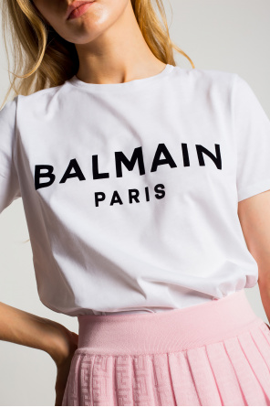 balmain jacquard Logo-printed T-shirt