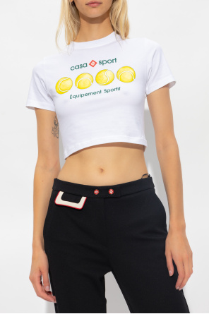 Casablanca Cropped T-shirt with print