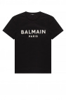Balmain Swetry Bluza czarna uprawa z kapturem i kontrastującym logo
