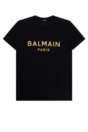 T-Shirt With Balmain Paris Logo