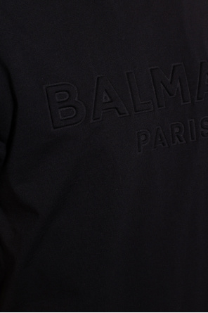 Balmain Balmain shearling-trim biker jacket