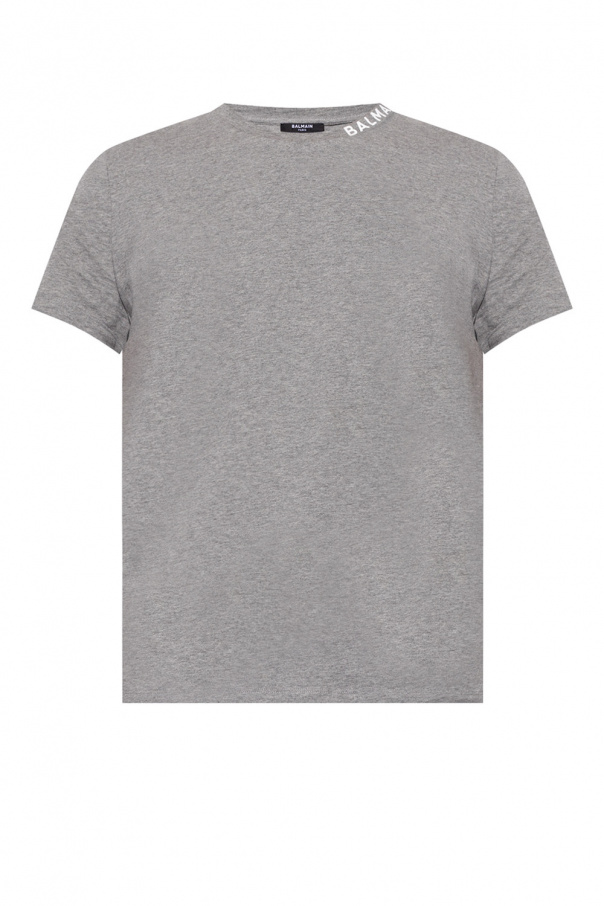 balmain double-breasted Logo-printed T-shirt