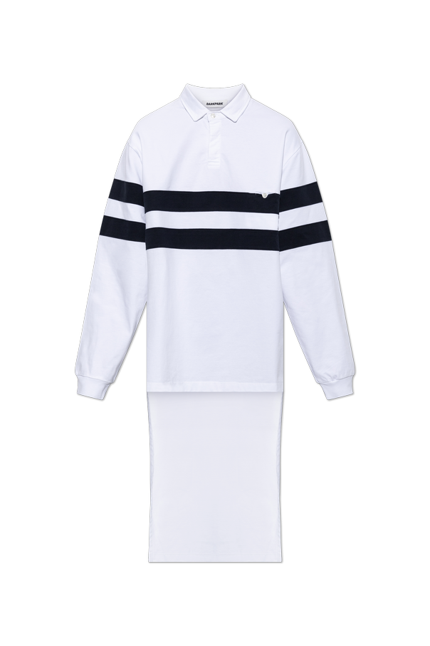 Cotton polo shirt ‘Jill’ with asymmetric cut od DARKPARK