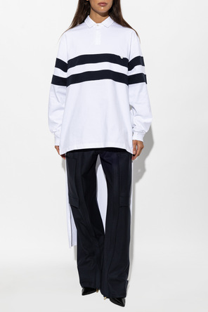 DARKPARK Cotton polo shirt ‘Jill’ with asymmetric cut
