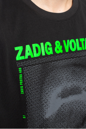 Z2B neck-warmer zip-up hoodie Yellow Logo T-shirt