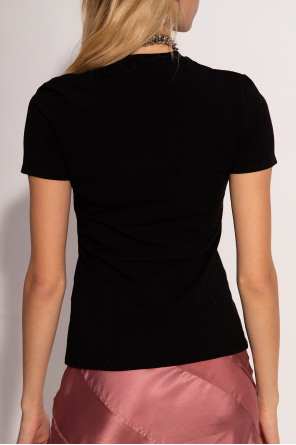 Proenza Schouler White Label fringe-detail short-sleeve dress Logo-printed T-shirt