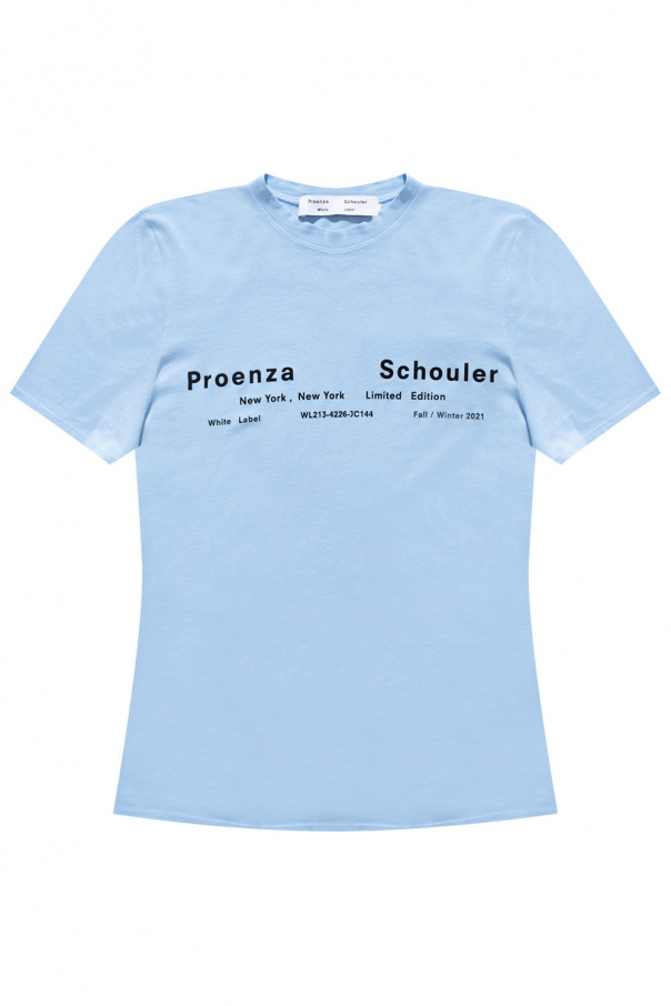 Proenza Schouler White Label chenille knee-length dress Logo-printed T-shirt