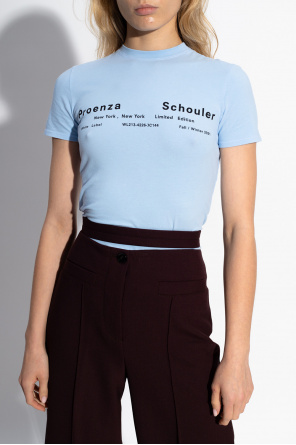 Proenza Schouler White Label chenille knee-length dress Logo-printed T-shirt