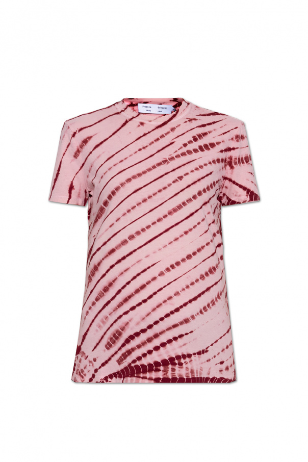 Proenza Schouler snakeskin-effect ankle boots Tie-dyed T-shirt