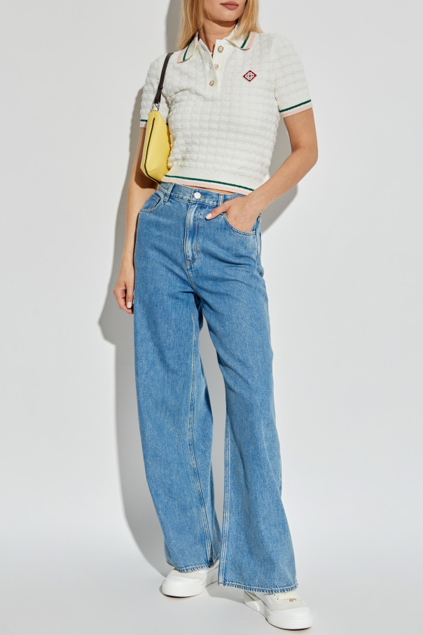 Casablanca Polo shirt with logo patch