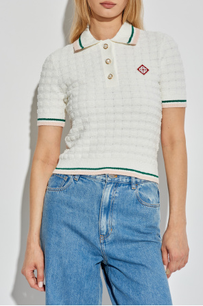 Casablanca Polo shirt with logo patch