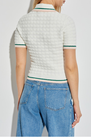 Casablanca Polo shirt with logo patch