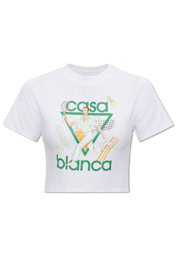 Casablanca Printed cropped T-shirt