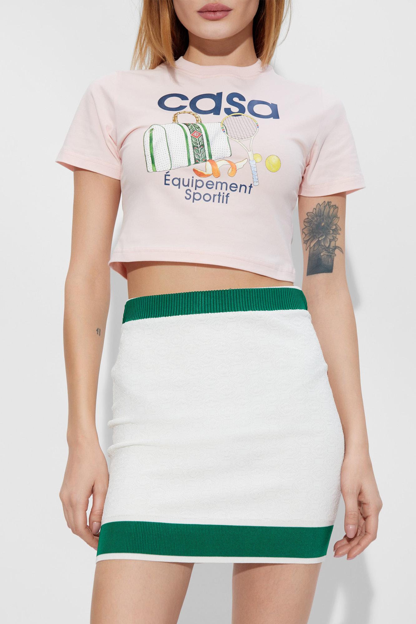 Casablanca Printed cropped T-shirt