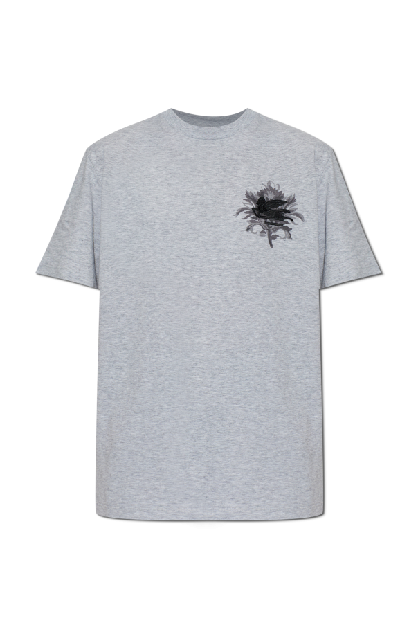 T-shirt with embroidered logo od Etro