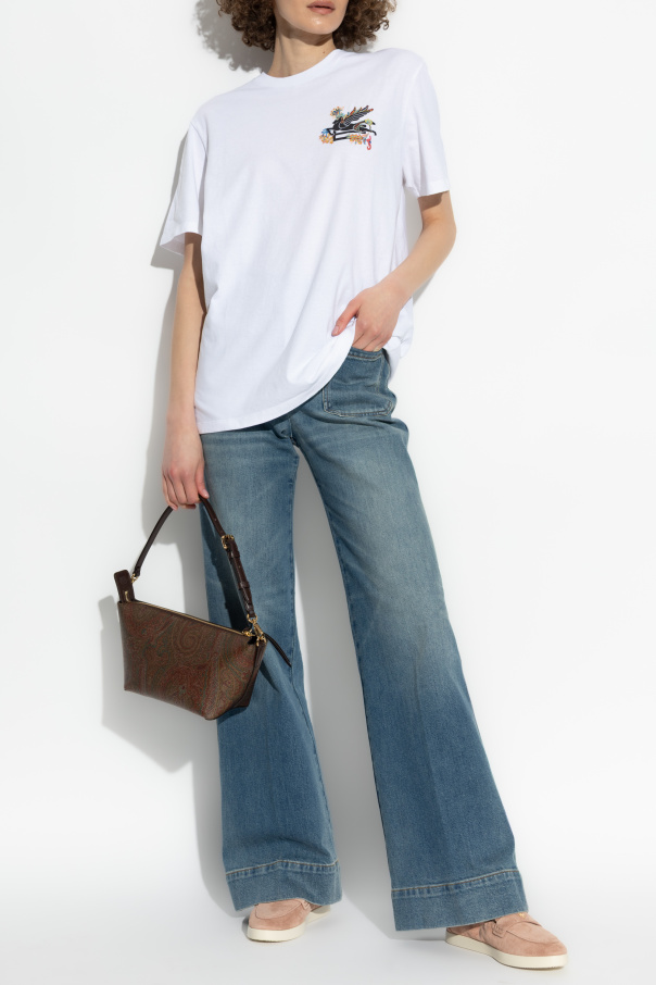 Etro Camiseta con logo bordado en colores