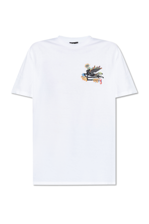 Camiseta con logo bordado en colores