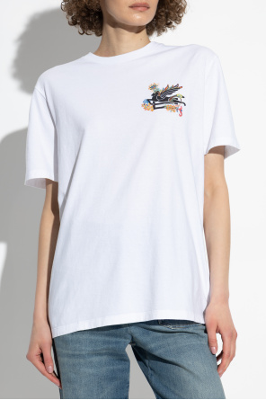Etro Camiseta con logo bordado en colores