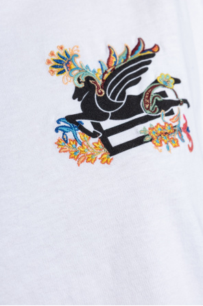 Etro Camiseta con logo bordado en colores
