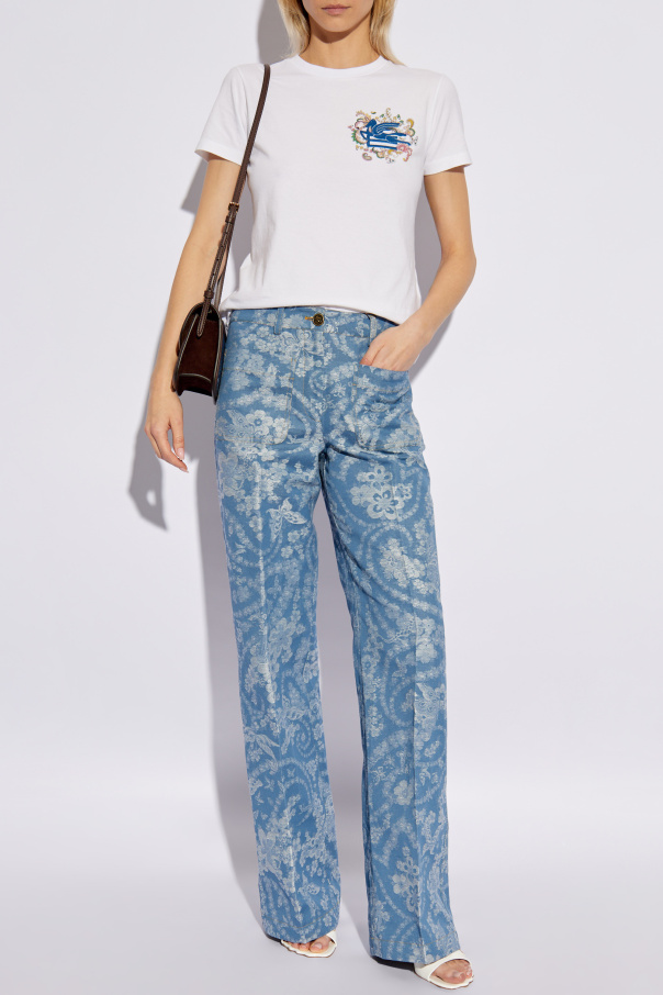 Etro Camiseta con logo bordado