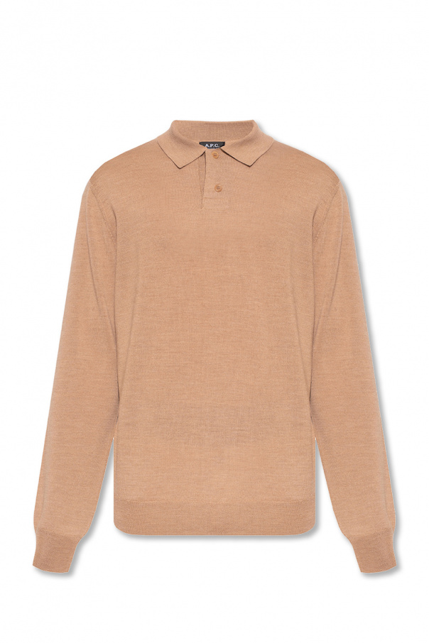 A.P.C. polo Schwarz shirt with long sleeves