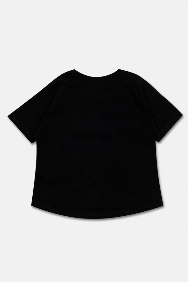 Balenciaga Turquoise Cotton Hoodie With Logo Kids T-shirt with logo