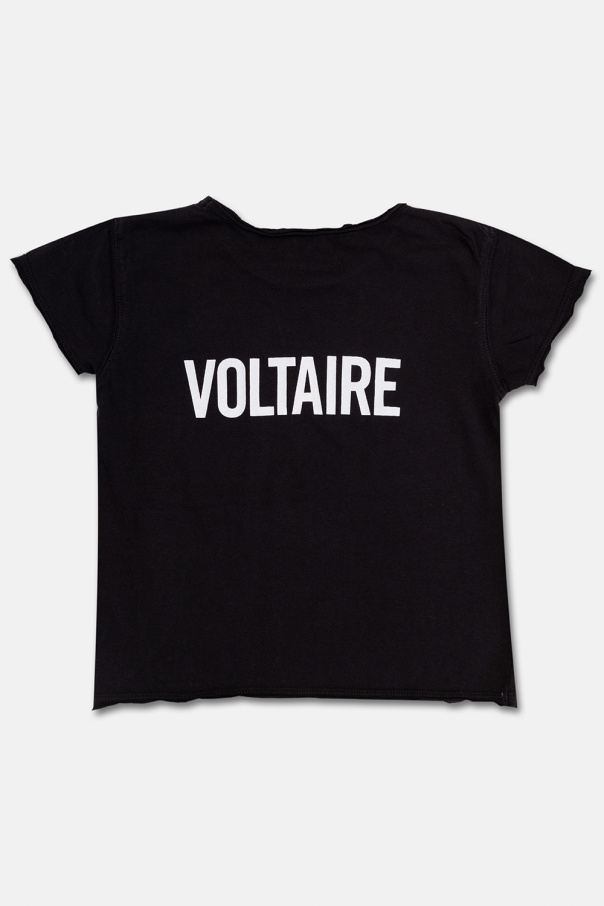 Zadig & Voltaire Kids NaaNaa Kakifarvet T-shirt-kjole med skulderpuder