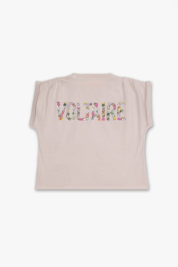 Zadig & Voltaire Kids COMME Des GARÇONS SHIRT attached with a built-in scarf from the collar