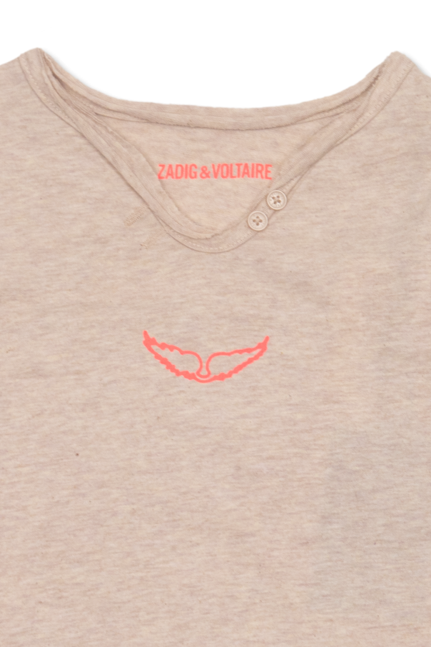 Zadig & Voltaire Kids Tommy Hilfiger Czarny melanżowy dopasowany T-shirt ze stretchem i logo