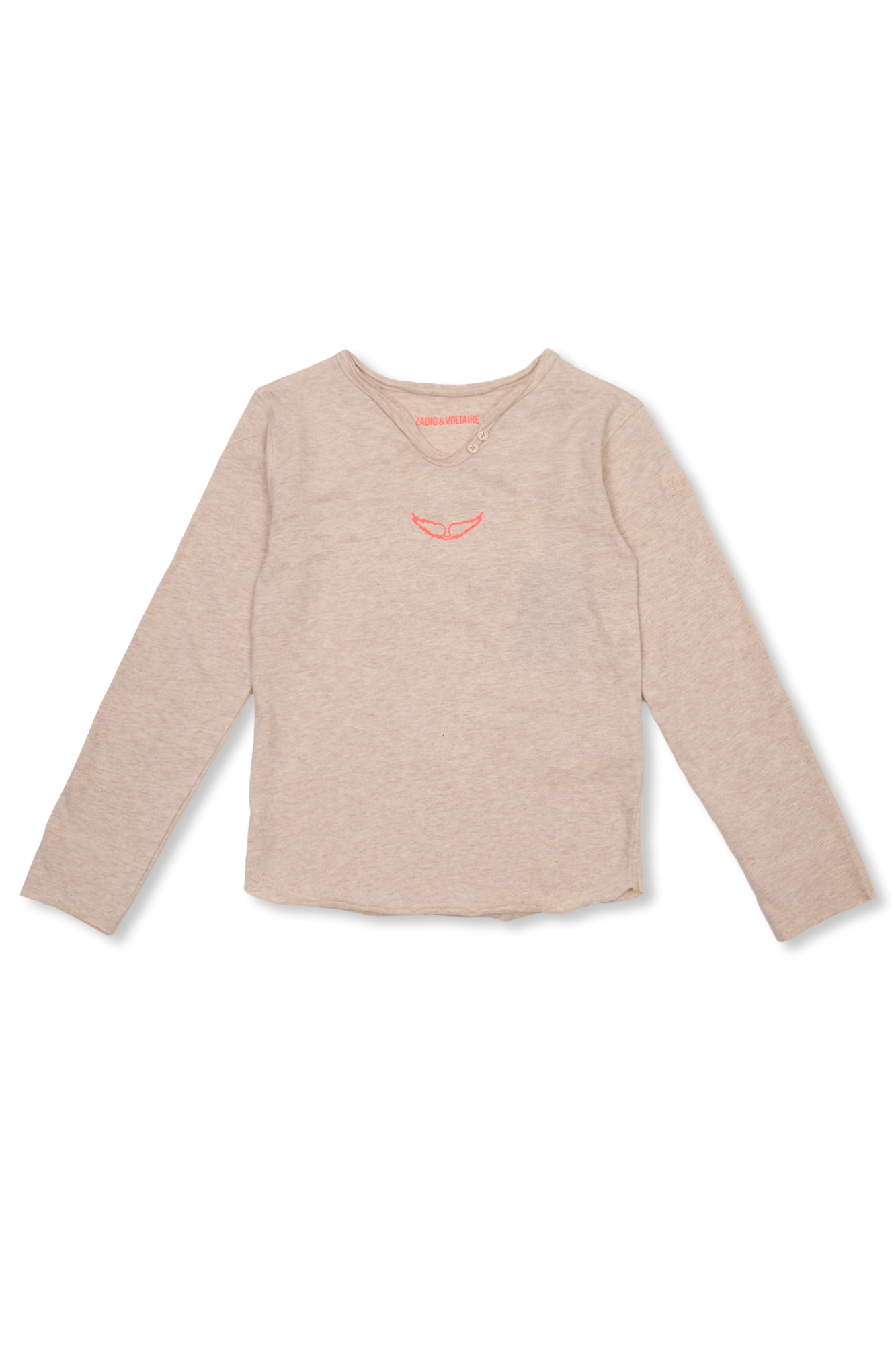 embroidered-logo short-sleeved sweatshirt Braun Top with logo